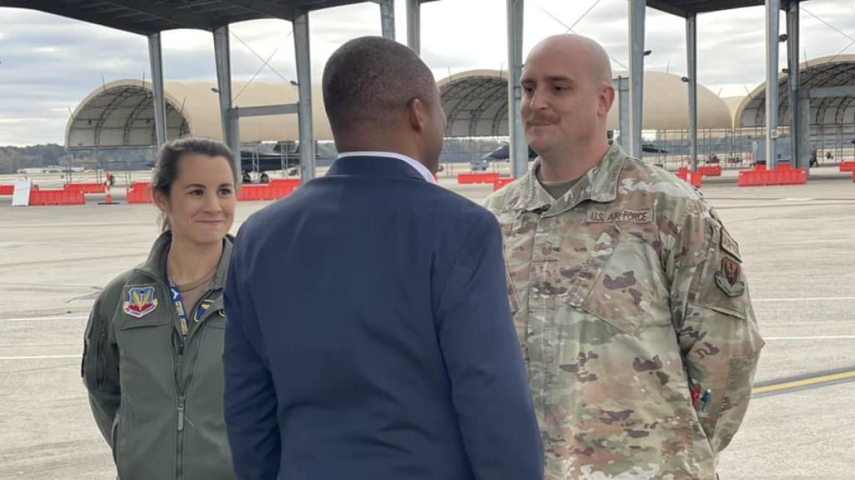 Congressman Davis at Seymour Johnson Air Force Base