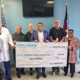 Congressman Davis presents check to Washington Regional Medical Center 