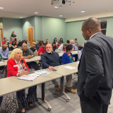 Congressman Don Davis at town hall