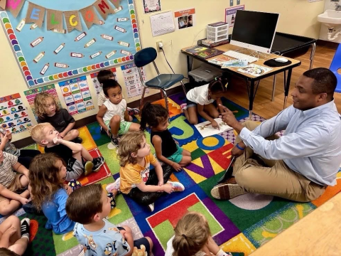 [Congressman Davis meets with students at Camden County’s Success Academy.]